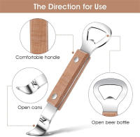 LMETJMA Abrebotellas Manual De Acero Inoxidable Pequeño Abre Latas Para Camping JT177 Eco-amigable Stockado - details 3