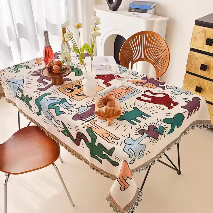 Mantel de Hule, Mantel de Rectangular Manteles de Mesa rectangulares,Para Mesa del Hogar, Impermeable, Tapete de Cocina, Modernos, Códor, Cómodo de limpiar, dormitorio de niño - 1