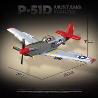 Nueva Producto Modelo De Avión P51D Mustang De La Fuerza Aérea Estadounidense De La Segunda Guerra Mundial Juguete De Construcción Para Niños Bloques Compatible Con Lego Material ABS - details 3