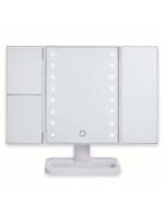 ARISESHOP - Espejo de Maquillaje LED con Luz Táctil, Espejo de Aumento 2x/3x Portátil para Baño y Tocador, Marco de Plástico, Ideal para Viajes, Dormitorio y Uso Diario - details 0