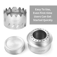 Estufa Portátil Lixada Mini Para Camping Con Quemador De Alcohol De Aluminio 100ml Con Tapa Y Soporte Cruzado Antiviento Para Supervivencia En Camping - details 6