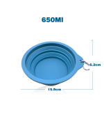 Tazón De Alimentos Para Perros Y Gatos De Silicona Plegable Portátil 650ML Y 350ML Tazón De Agua Para Mascotas Universal - details 6