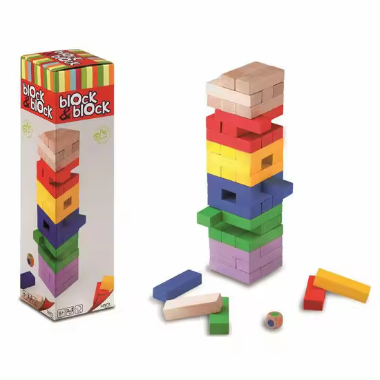Block and Block Colores: Juego de Equilibrio y Destreza para niños a partir de 5 años. (3 o más jugadores) - 1
