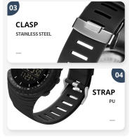 Reloj Deportivo Al Aire Libre Para Hombres Pantalla Grande LED Luminosa Resistente Al Agua Camuflaje Digital Con Alarmas Y Calendario - details 10