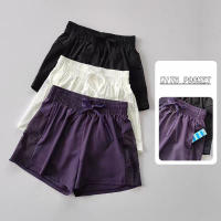 Shorts De Yoga De Verano Para Mujer 2 En 1 Running Fitness Gimnasio Deportivos Transpirables Y Secado Rápido Con Bolsillos - details 1