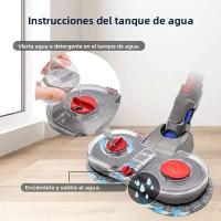Cabeza De Mopa Para Aspiradora Dyson V7 V8 V10 V11 V15 Con Tanque De Agua Desmontable Y 6 Almohadillas De Mopa Reutilizables Accesorio Eléctrico - details 1