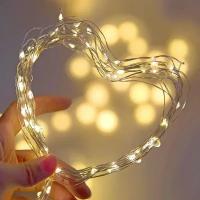 Garland De Lámparas LED De Fairy Con Batería Luz De Cadena Impermeable De Plata Para Decoración De Bodas Fiestas Exterior Jardín Y Habitaciones - details 5
