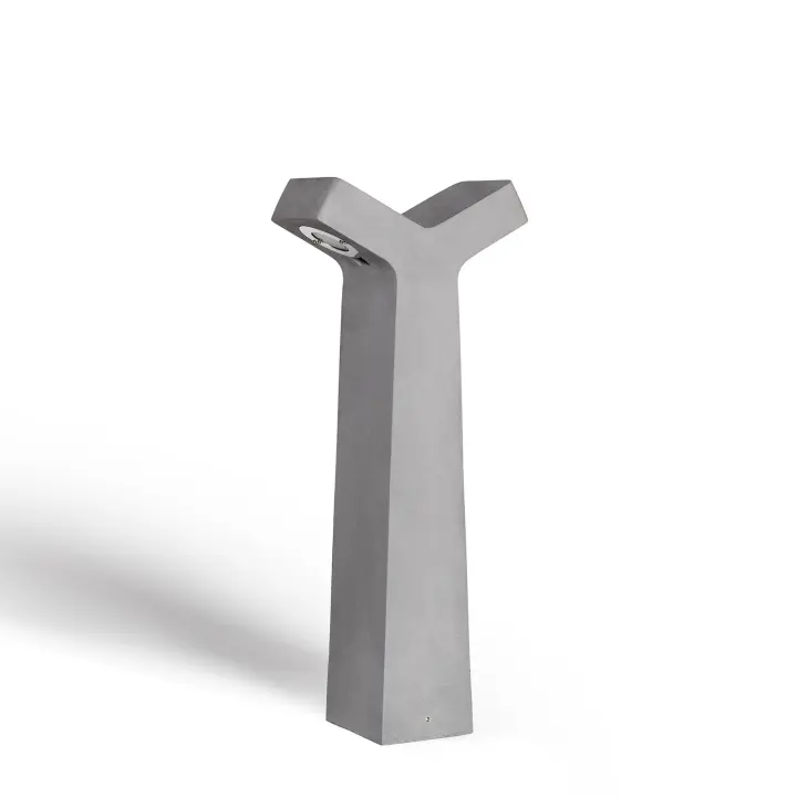 Ledkia Baliza Exterior LED Regulable 12W Cemento Quiral 70 cm Gris Piedra - 1
