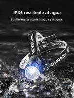 Linterna Frontal Potente 10000000LM Con 3 Modos Luz LED Para Camping Pesca Caza Impermeable Con Luz De Advertencia - details 14