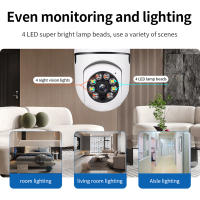 Ycc365 plus Cámara De Seguridad Con Luz De Vigilancia Nocturna Visión En Color Automática Seguimiento Humano Zoom Monitor De Bebé Wifi Bombilla E27 IP Cámara De Red Para Interior - details 6