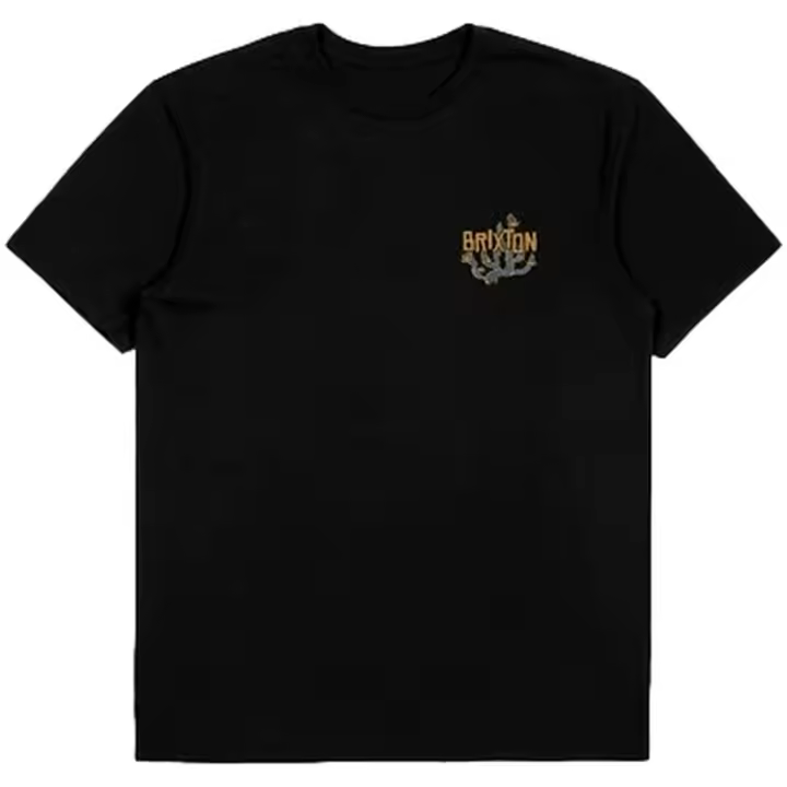 Camiseta de Manga Corta Brixton Valley para hombre en color negro - 1