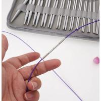 Juego De Agujas De Tejer DIY Con Anillo Desmontable 13 Pines Aluminio-Níquel Blanca Brillante Herramienta De Tejer Para Suéteres - details 5