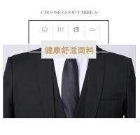 Traje Formal Para Hombre S-6XL Con Chaleco Y Pantalones Traje De Novia Elegante Para Trabajo Y Oficina En Color Sólido Talla Slim Material Poliéster Y Viscosa - details 11