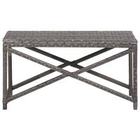 vidaXL Banco de jardín ratán sintético gris 80 cm - details 1