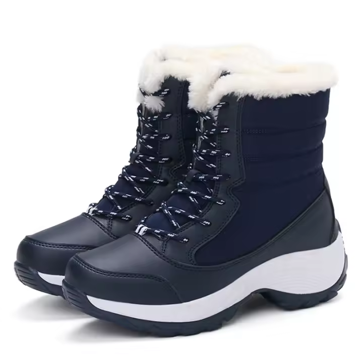 Botas De Invierno Para Mujer Botas De Nieve Impermeables Antideslizantes Con Plataforma Chunky Abrigadas Zapatos De Mujer Tallas Grandes Casual - 1