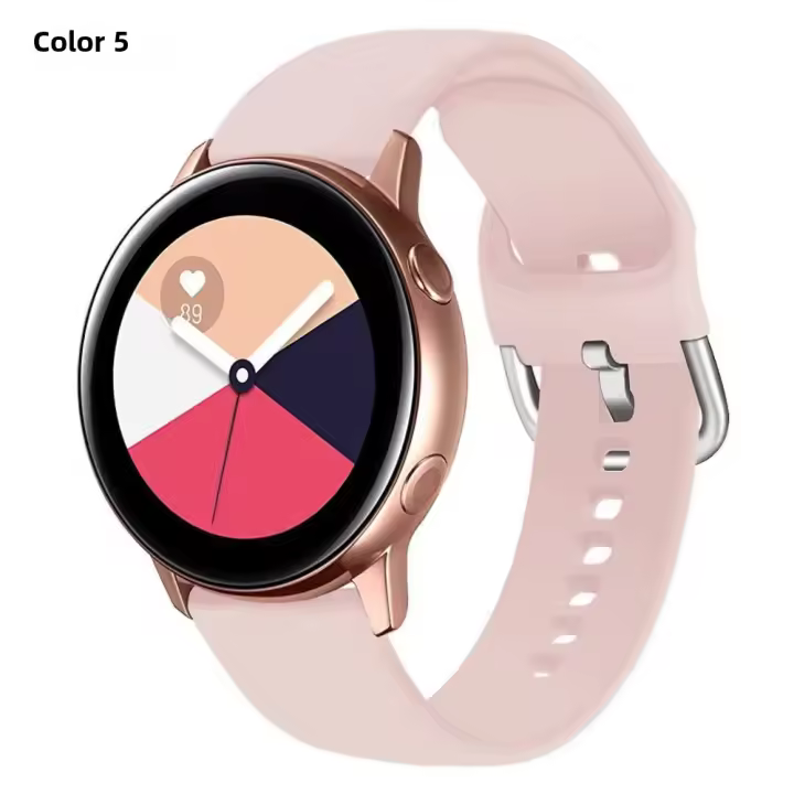 Correa De Silicona Para Samsung Galaxy Watch 5/5 Pro/4 Active 2 Gear 3 Sport Bracelet Compatible Con 42mm 46mm 40mm 44mm 20mm 22mm - 1