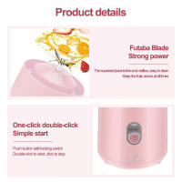 Blanqueadora Portátil Recargable USB 500ML Mezclador De Frutas Frescas 6 Hojas Taza De Batido Eléctrica Batidora De Smoothies Con Hielo - details 4