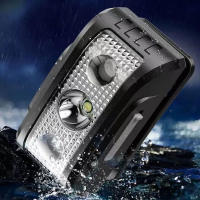 Linterna Frontal LED Roja Recargable USB Potente Con Batería Integrada Impermeable 5 Modos Lámpara De Cabeza Portátil - details 2