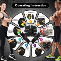 Estimulador Muscular Inteligente Entrenador De Abdomen Con Electrodo Para Pérdida De Peso Y Adelgazamiento Dispositivo De Modelado Corporal Negro Tamaño Multi SML - details 0