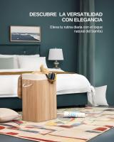newty Cesto de Bambú con Tapa para la Ropa Sucia Compartimento Cubo Colada Lavandería Plegable con Asa de Cuerda Cesta de Almacenamiento Organizador Cubierta Bolsa Extraíble Laundry Basket Hamper Rectang Cuerda Trenzada Bolsa Interior Caña de Alta Calidad - details 2