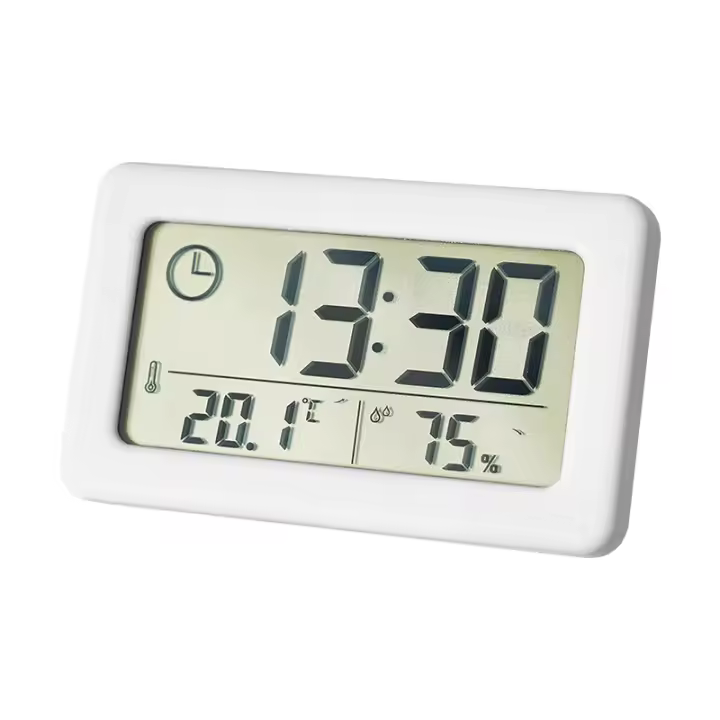 Reloj Digital Mini Portátil Con Mostrador LED Y Display De Temperatura Y Humedad Reloj De Alarma Delgado Y Pequeño - 1