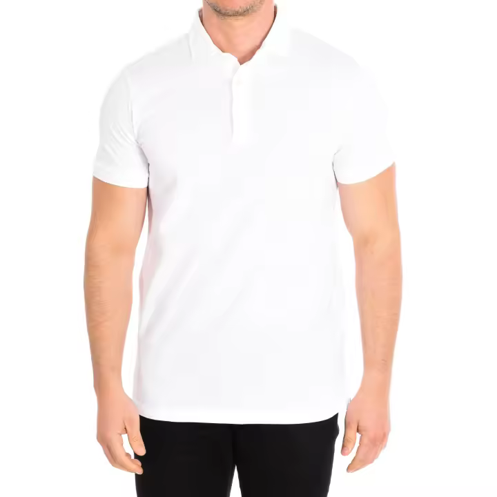 Café Coton-Polo manga corta y cuello de solapa WHITE para Hombre - 1