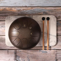 Steel Tongue Drum De 6 Pulgadas Con 8 Notas Instrumento De Percusión Portátil Para Aliviar El Estrés Regalo Musical Para Principiantes Y Jugadores De Drum - details 1