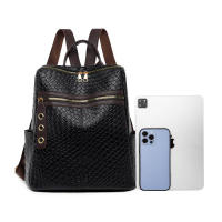 Mochila de nuevo estilo para mujer, moderna y versátil, mochila antirrobo retro, mochila de viaje de PU de gran capacidad. - details 12