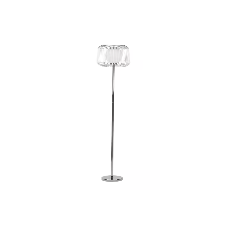 Adda Home - Lámpara de Pie Metal Plateado Blanco 40x40x162,5 Cm para Decoración de Interiores - 1