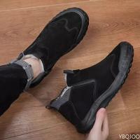 Botas De Invierno Para Hombres Algodón Antideslizantes Con Plush Interior Alta Comodidad Y Calor Casual Snow Boots - details 6