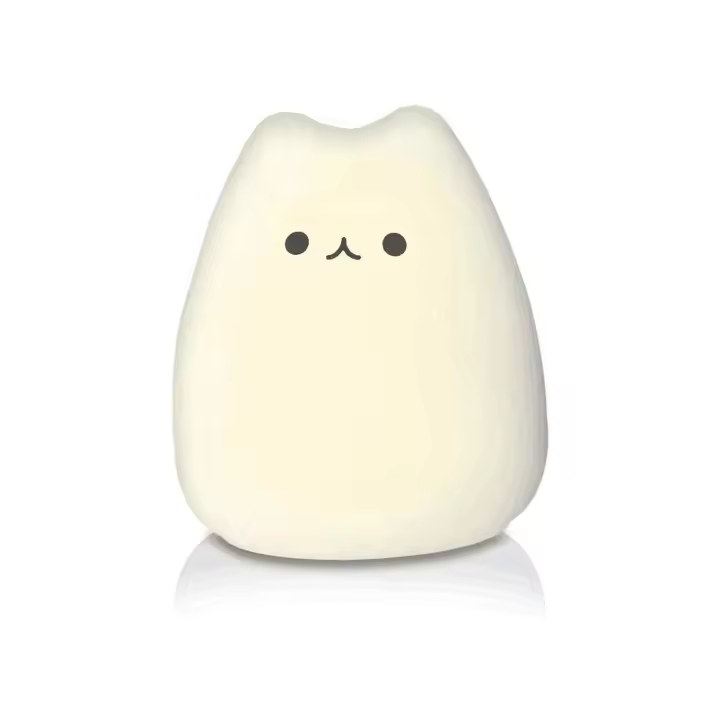 7 Colores LED Noche Luz para niños Bebe silicona sensor táctil gato de Dibujos animados lámpara dormitorio Decoración - 1