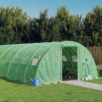 vidaXL Invernadero con Estructura Acero Invernáculo Vivero para Plantas Color Blanco,  Verde, y mas - details 1