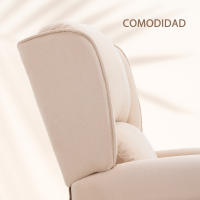HOMCOM Sillón de Masaje Sillón Relax Reclinable con Mando a Distancia 2 Zonas de Masaje Bolsillo Lateral y Tapizado en Tejido de Ante 78x83x101 cm - details 3