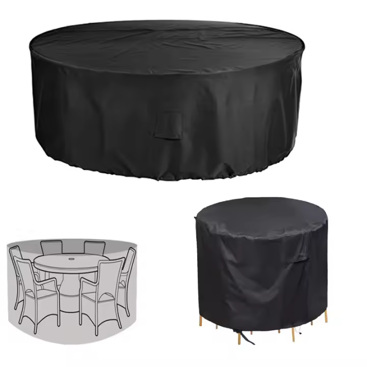 Mesa Redonda de Jardín al Aire Libre y Sillas muebles cubierta protectora cubierta Muebles de Jardín - 1