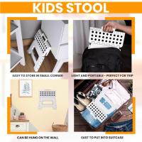 Taburete de Escalera plegable de 23 cm de alto con capacidad de Carga (Blanco, 1Paquete) - details 3