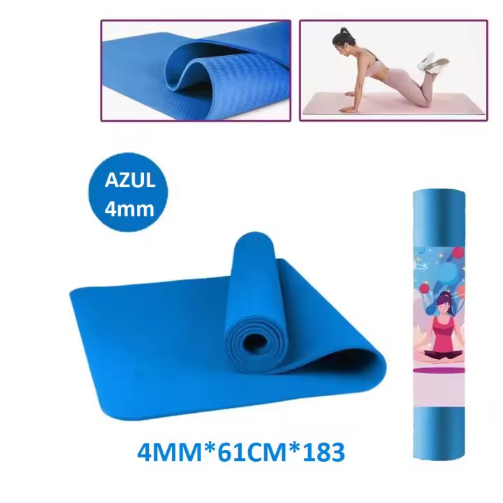 Merca9 - Esterilla 180x61cm Deporte 4mm Yoga Pilates Antideslizante - 1