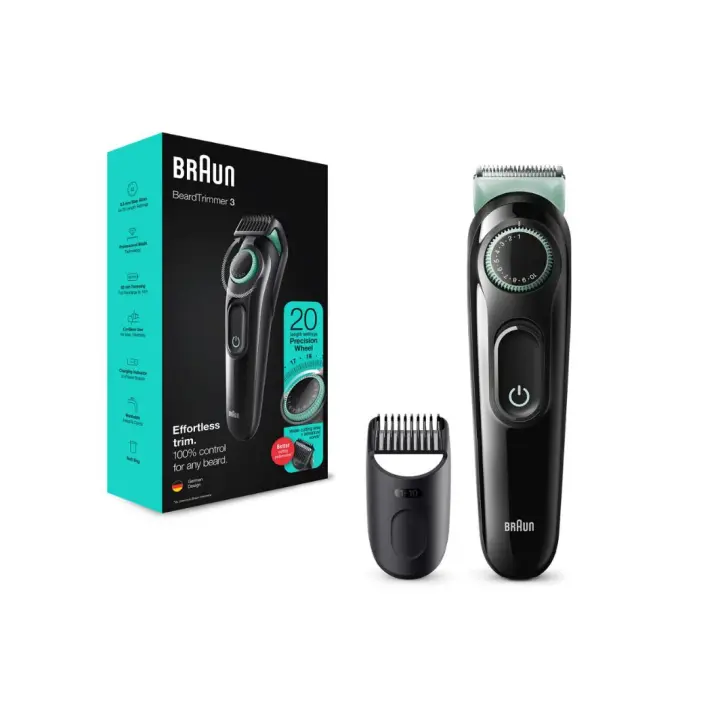 Corta barbas Braun Beardtrimmer Series 3000 BT3323 con bateria 1 accesorio - 1