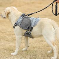 Correa Táctica Para Perros Grandes Con Cremallera Retráctil Y Correa De Hombro Gran Capacity Para Pitbull Accesorios Para Perros - details 11