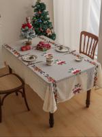 Mantel Rectangular Beige Para Decoración Rustica Y Vintage Ideal Para Bodas Y Fiestas Picnics Comidas Estilo Coreano Trenzado De Poliéster 100% - details 0