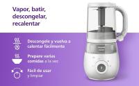 Philips Avent vaporera/batidora 4 en 1, robot de cocina para bebés, cocine al vapor, bata, descongele y vuelva a calentar, apto para el lavavajillas, modelo (SCF883/01) - details 1