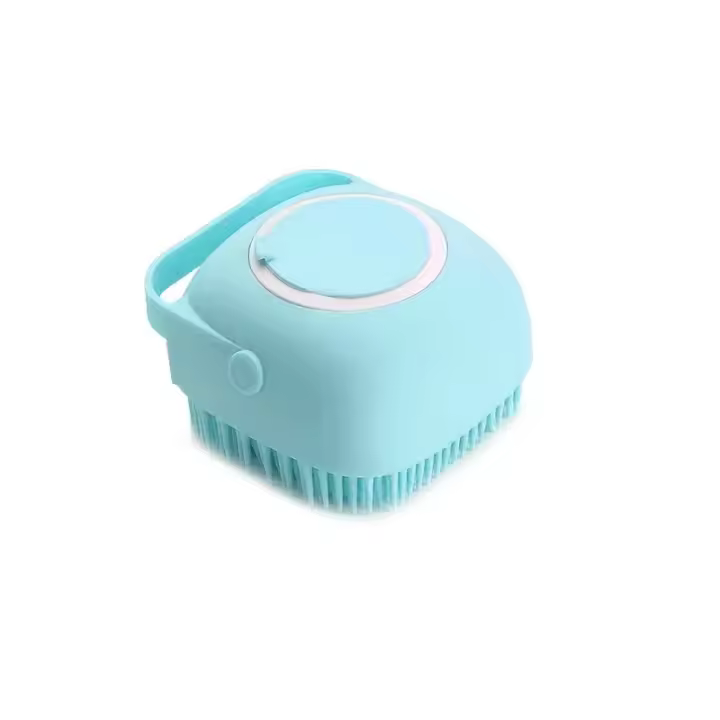 Cepillo De Baño Para Mascotas De Silicona Suave Masajeador Con Gel De Ducha Herramienta Limpia Para Perros Y Gatos Suministros De Peluquería - 1