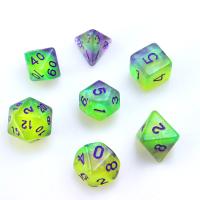 Juego De Dados 7 Piezas En Colores Morado Verde Amarillo Y Luminiscencia Para Juegos De Mesa Accesorios De Juego - details 2