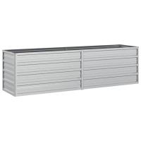 vidaXL Arriate de acero galvanizado plateado Dimensiones 160 x 80 x 77 cm,  100 x 100 x 77 cm,  100 x 100 x 45 cm y mas - details 2