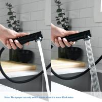 BIT Mezclador de cocina con ducha extraíble, Monomando, rotación de 360°, 2 modos de ducha Grifo para fregadero de cocina - Negro - details 2