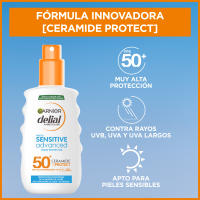 Garnier Delial Sensitive Advanced Spray Protector Solar para pieles claras, sensibles e intolerantes al sol IP50+. Resistente al agua, 0% graso, 0% pegajoso - 150 ml - details 2