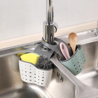 Organizador De Cocina Ajustable Con Snap Para Fregadero Soporte Para Esponja Y Cesta De Drenaje Colgante Herramientas De Cocina - details 6