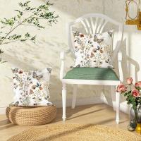 Funda De Cojín Floral Mariposa Verde 18"x18", Decoración Para Sala De Estar Dormitorio Sofa Y Cama Regalo Para Fiesta De Primavera - details 5
