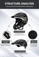 Casco De Motocicleta Para Off-Road Bicicleta Downhill MX DH ATV MTB Seguridad Anti-Colisión Transpirable Unisex Material PC Peso 790g - details 4
