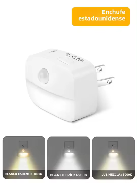 Lámpara Nocturna LED Con Sensor De Movimiento Infrarrojo Para Sala Cocina WC Pasillo Luz De Emergencia De 3 Temperaturas De Color - 1