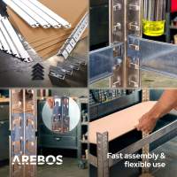 AREBOS 2X Estanteria Metalica | Estanterias Almacenaje 180x90x40cm | 875 kg | Estanterías Metálicas | Estanterias Metalicas Almacenaje | 5 Baldas - details 22